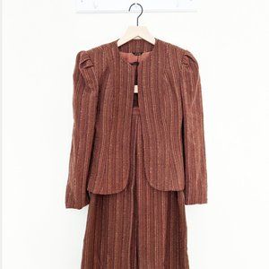 VINTAGE 1960s Wool texture Jacket & Skirt Suit 4